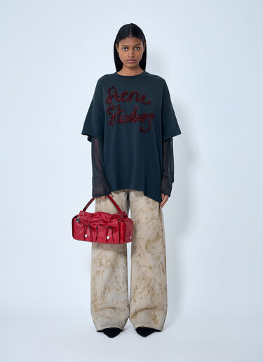 Acne Studios Logo Motif T-Shirt Grey acn0363019