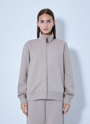 LN-CC® - Max Mara: High-Neck Zip Sweatshirt - Beige Max Mara High-Neck Zip Sweatshirt Beige max0266111