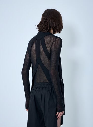 Rick Owens Asymmetric Zip Detail Vest Black ric0164012