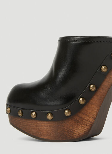 Saint Laurent Joan High Heel Mules Black sla0251174
