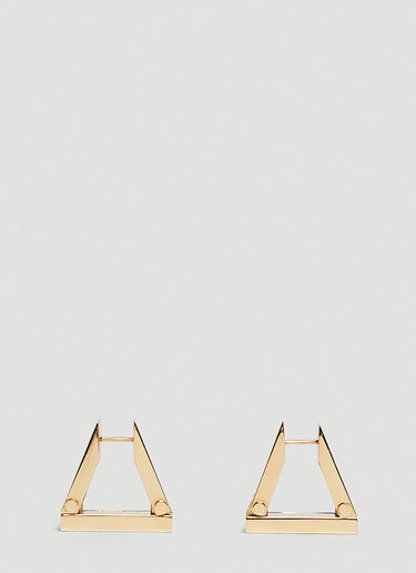 Bottega Veneta Triangle Hoop Earrings Gold bov0246079