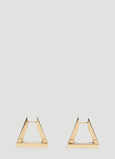 Triangle Hoop Earrings Bottega Veneta Triangle Hoop Earrings Gold bov0246079