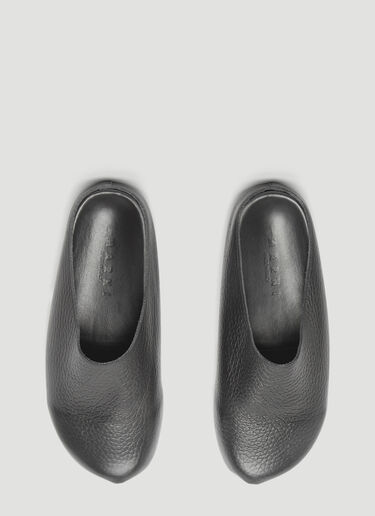 Marni Sabot Leather Mules Black mni0143014