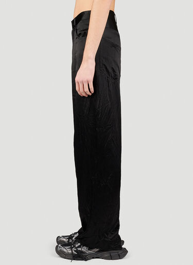 Balenciaga 5つのポケットが付いたサテンパンツ ブラック bal0353001