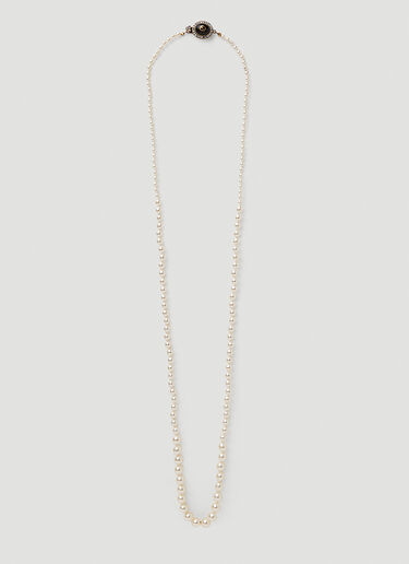 Gucci Interlocking G Pearl Necklace White guc0251004