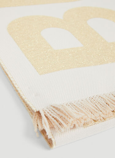 Burberry Logo Jacquard Scarf Beige bur0251094