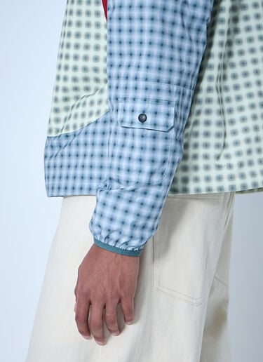 Metalwood Checked Zip-Up Jacket Blue met0164009