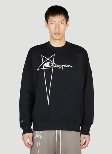 Rick Owens x Champion Logo Sweatshirt Black roc0153002