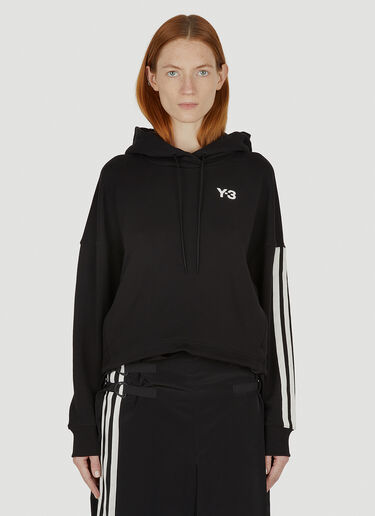 Y-3 Three Stripe Hooded Sweatshirt Black yyy0247013