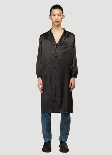 Willy Chavarria Longline Satin Shirt Black wcv0140003
