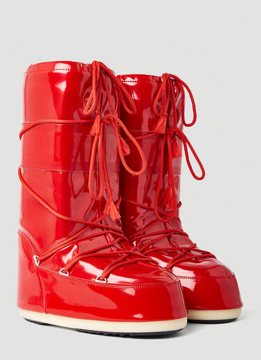 Moon Boot Icon Vinyl Snow Boots Red mnb0350012