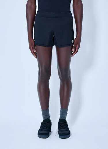 LN-CC® - Y-3: Running Shorts - Black Y-3 Running Shorts Black yyy0165020