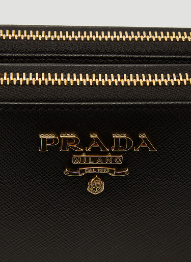 Prada 사피아노 미니 가죽 숄더백 Black pra0235049