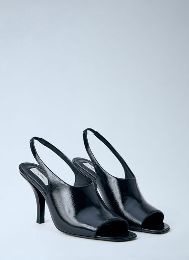 TOTEME Slingback Peep-Toe Heels Black tot0264044