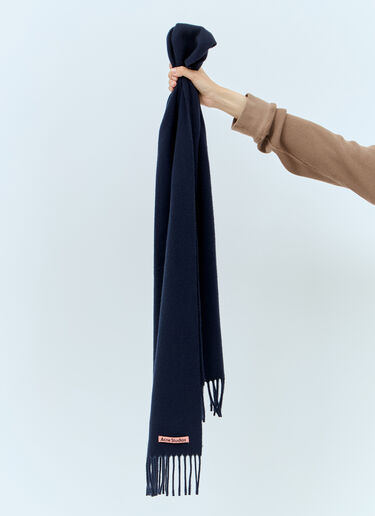Acne Studios Skinny Fringe Wool Scarf Blue acn0257020