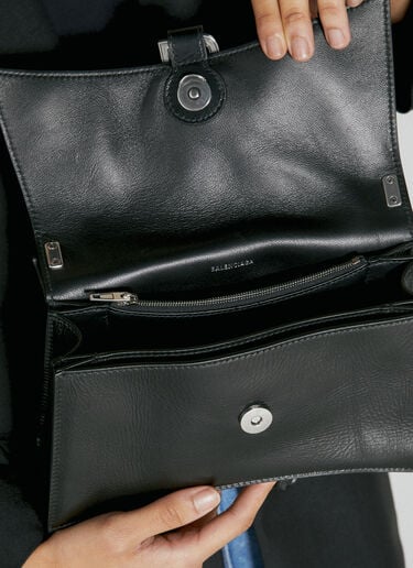 Balenciaga Crush Small Sling Shoulder Bag Black bal0254073