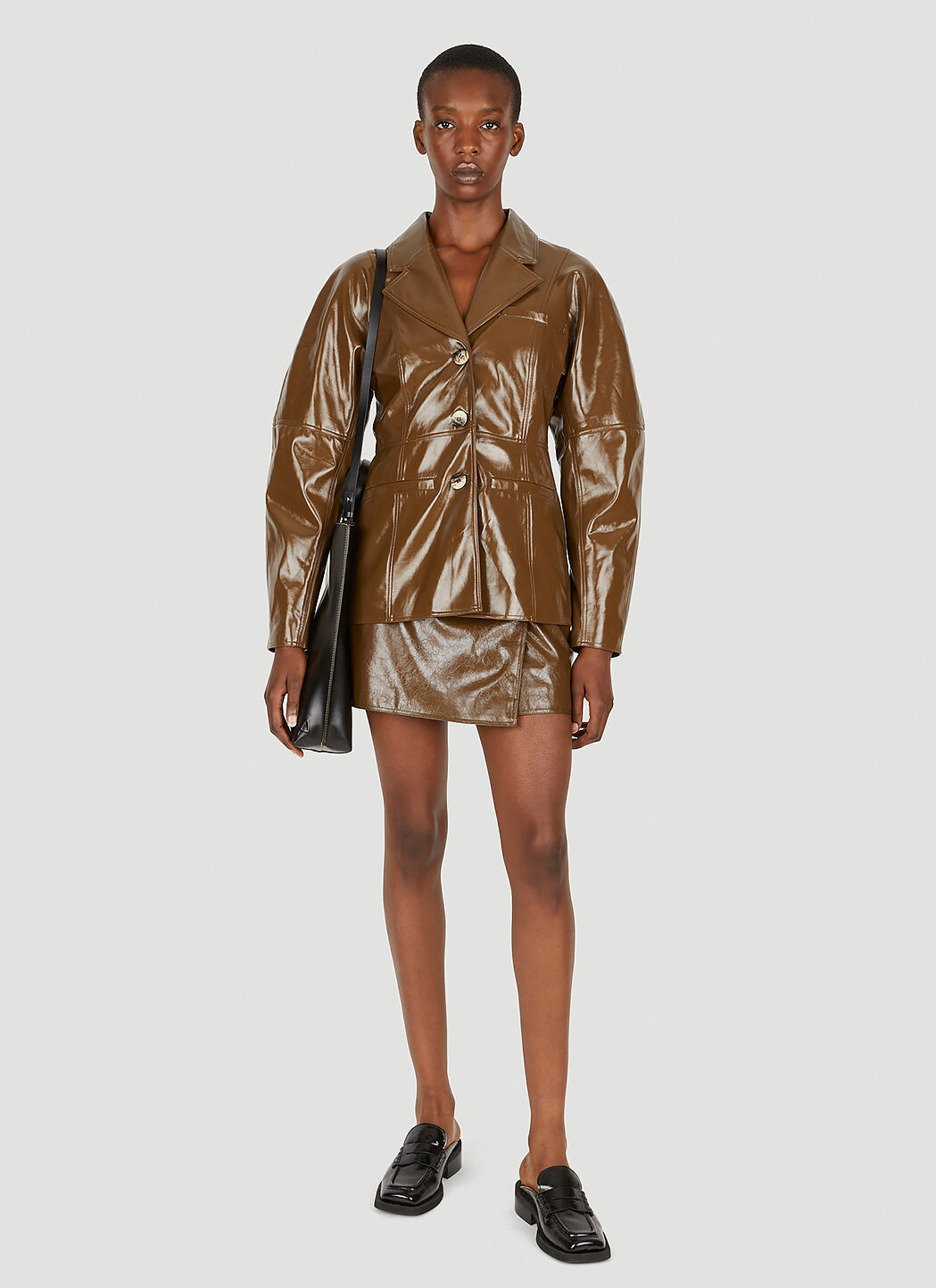 Ganni patent jacket 2025