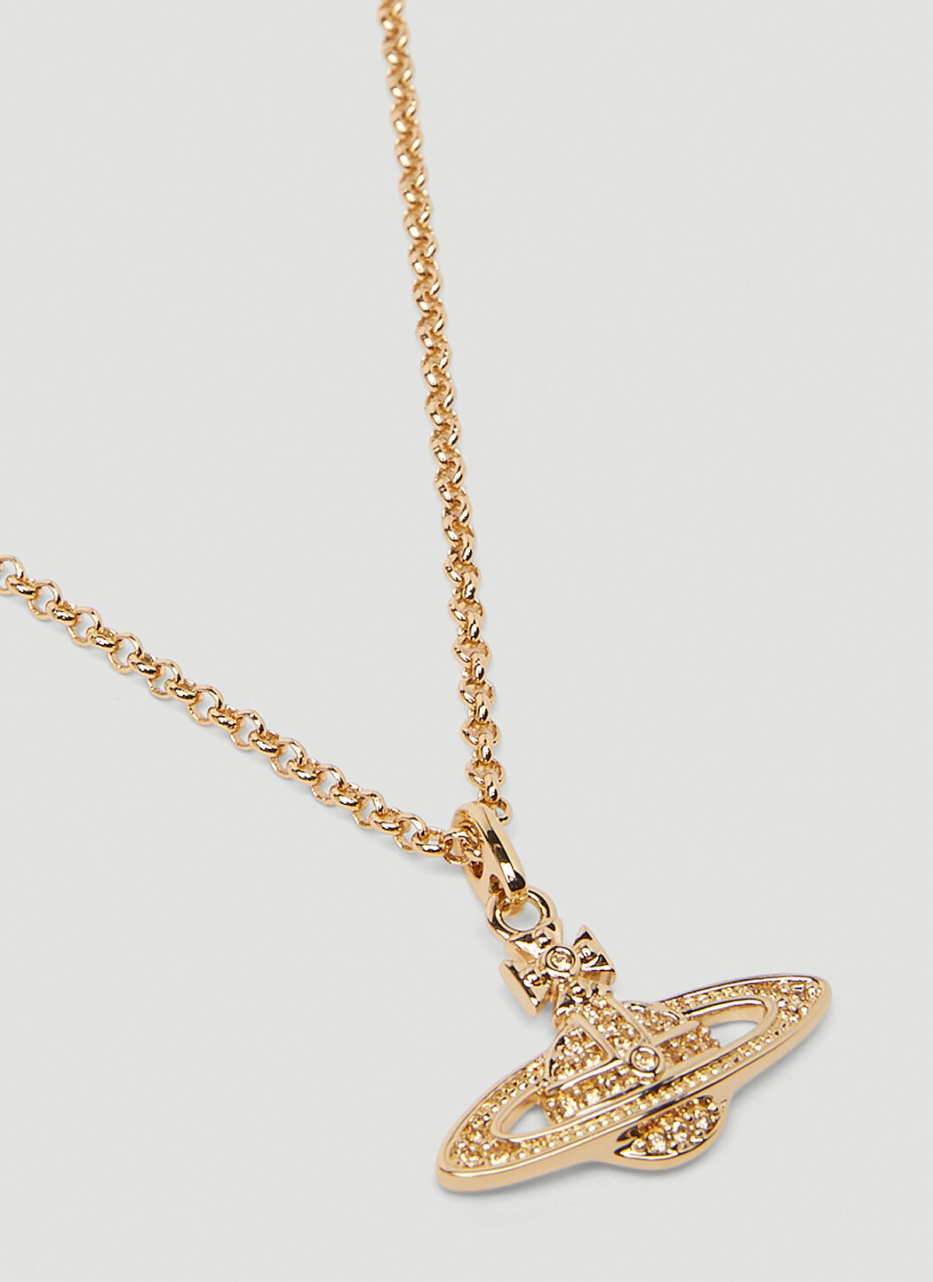 Vivienne Westwood Man. Mini Bas Relief Orb Pendant Necklace In Ruthenium  Black Diamond | ModeSens