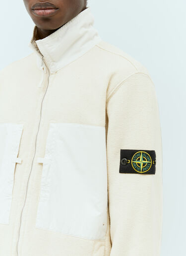 Stone Island Logo Patch Panel Jacket Beige sto0154045