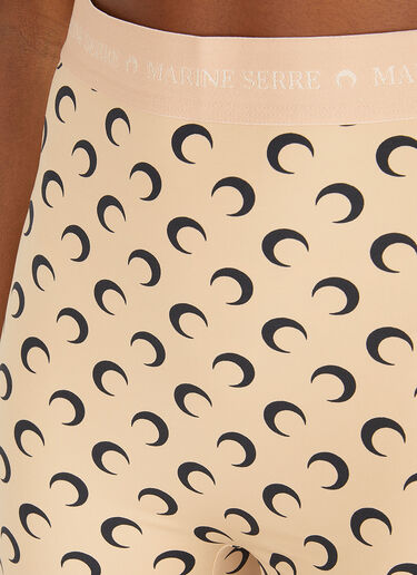 Marine Serre All Over Moon Shorts Beige mrs0252032