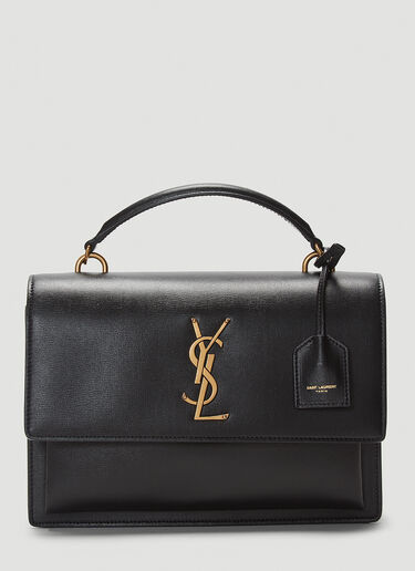 Saint Laurent Medium Sunset Shoulder Bag Black sla0241043