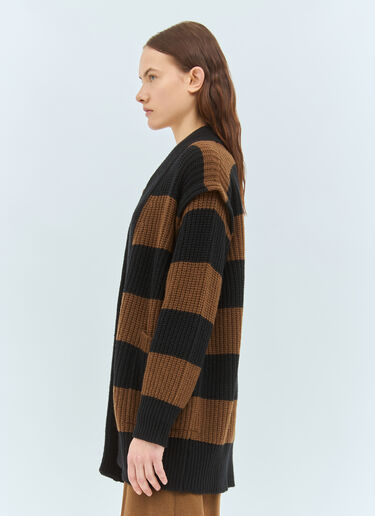 Max Mara Wool And Cashmere Oversized Cardigan Brown max0258038