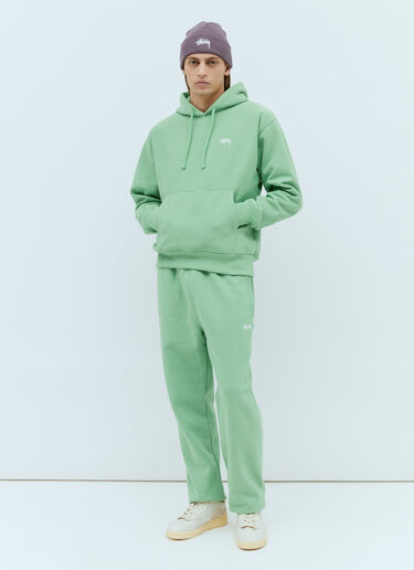Stüssy 로고 자수 후드티셔츠  그린 sts0153015