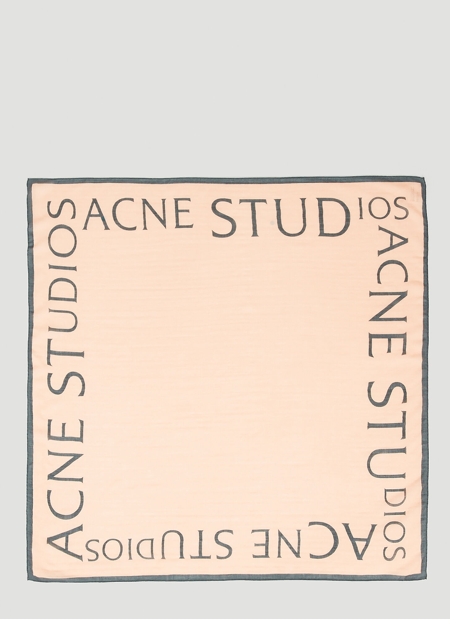 Acne Studios Logo Wool Square Scarf In Pink