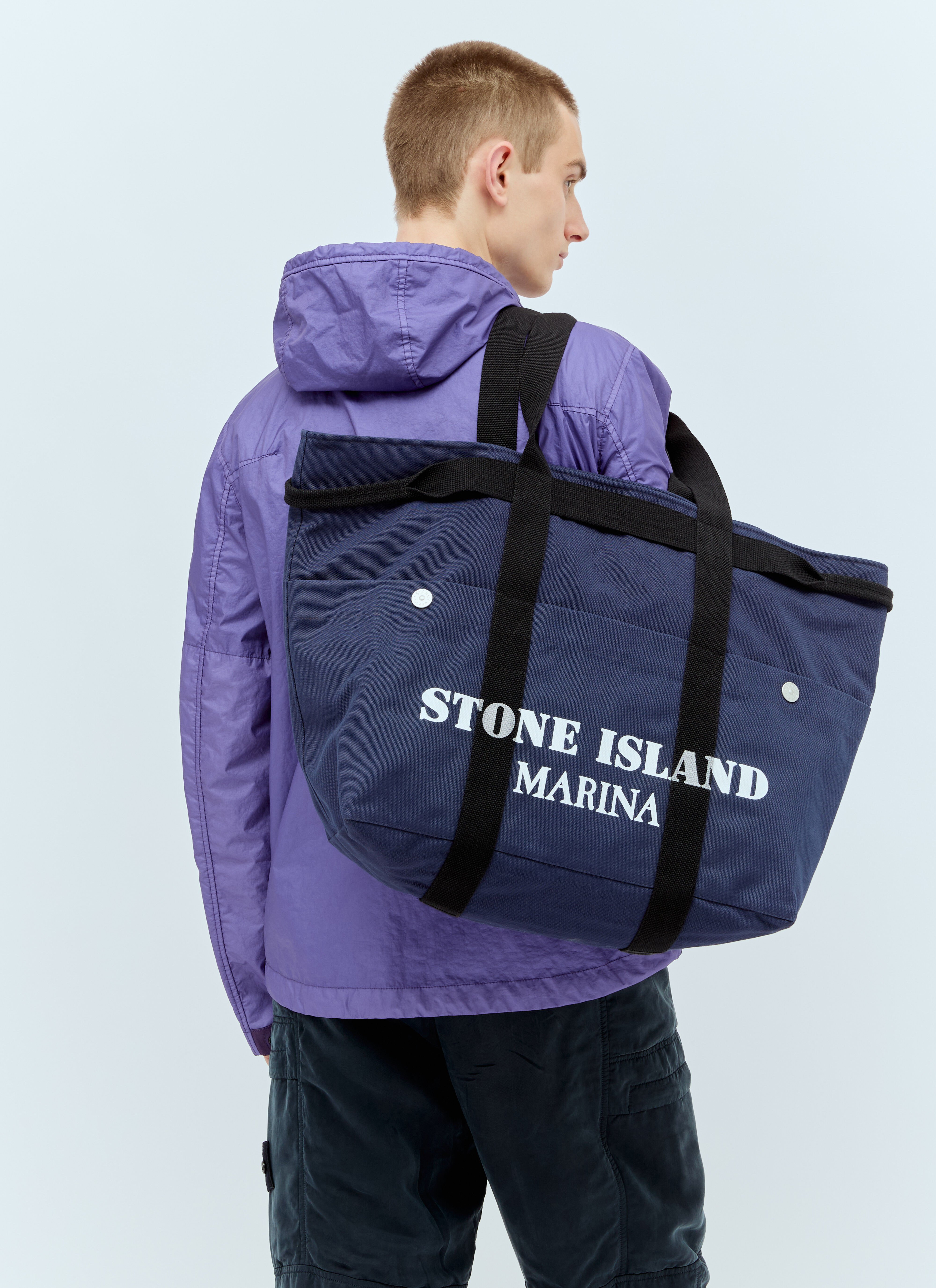 Stone Island Marina Canvas Tote Bag Grey sto0156026