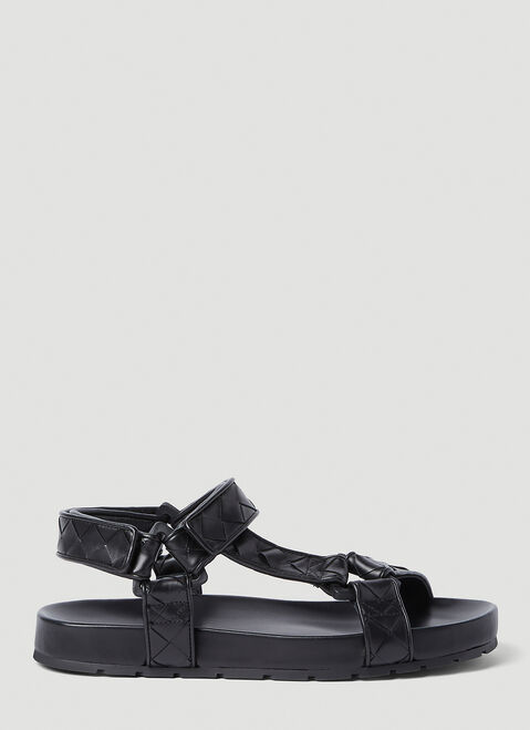 Saint Laurent Intrecciato Sandals Black sla0154027