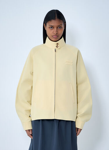 Miu Miu High-Neck Zip Jacket Cream miu0264005
