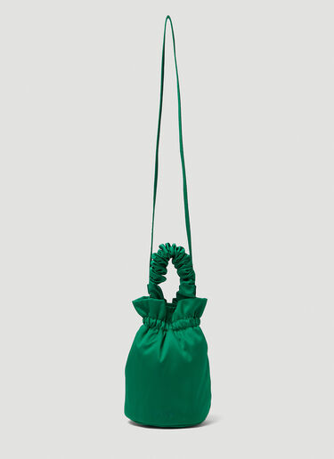 GANNI Ruched Pouch Hand Bag Green gan0249060