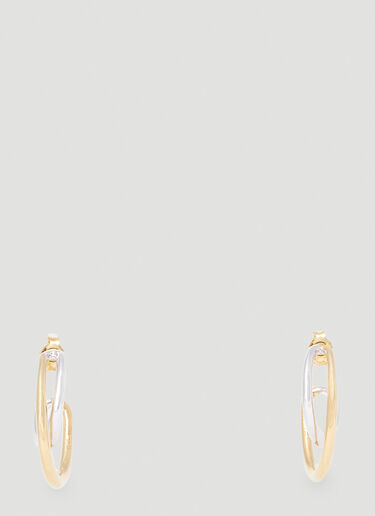 Charlotte Chesnais Initial Hoop Earrings Gold ccn0253004