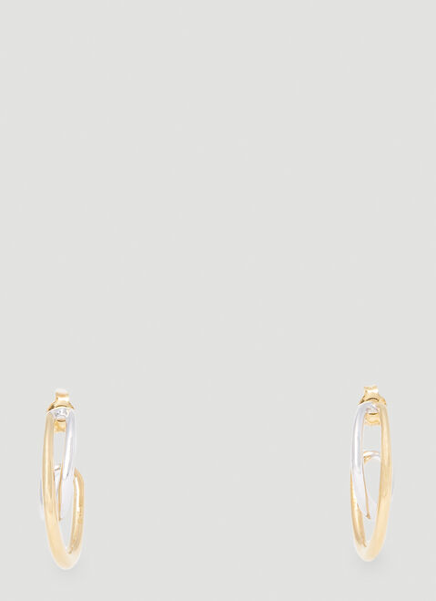 Charlotte CHESNAIS Initial Hoop Earrings Gold ccn0254003
