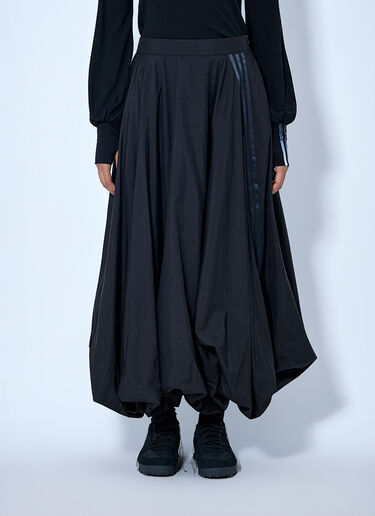 LN-CC® - Y-3: 渐变三条纹尼龙气球裙 - 黑色 Y-3 渐变三条纹尼龙气球裙 黑色 yyy0265012