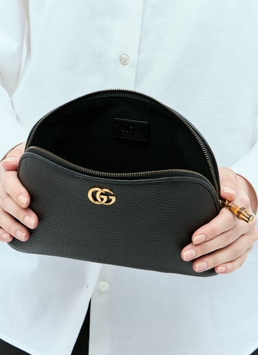 Gucci Bamboo-Puller Double G Beauty Case Black guc0255199