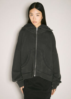 Entire Studios Washed Heavy Hooded Sweatshirt Black ent0353003