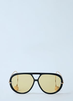 Bottega Veneta Drop 飞行员太阳镜 黑色 bos0359003