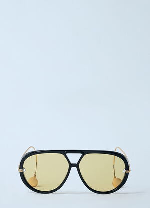 Bottega Veneta Drop Aviator Sunglasses Black bos0359003