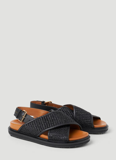 Marni 퍼스벳 샌들 블랙 mni0251029
