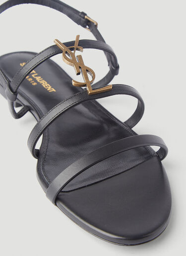 Saint Laurent Cassandra Sandals Black sla0243130