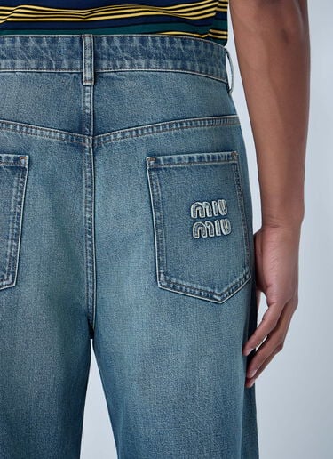 Miu Miu Wide-Leg Denim Jeans Blue miu0164012