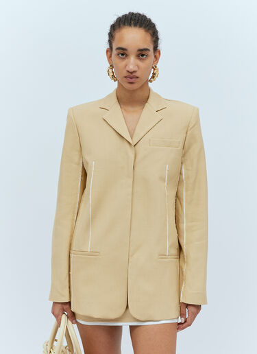 Jacquemus La Veste Caraco Blazer Beige jac0254115