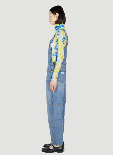 GANNI Washed Denim Overalls Blue gan0252017