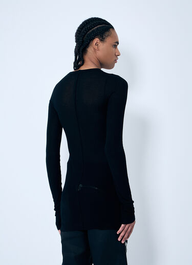 Rick Owens Rib Long Sleeve T-Shirt Black ric0159015