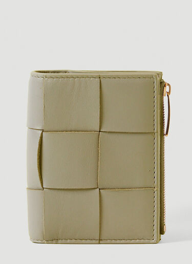 Intreccio Bifold Zip Wallet Bottega Veneta Intreccio Bifold Zip Wallet Brown bov0249055