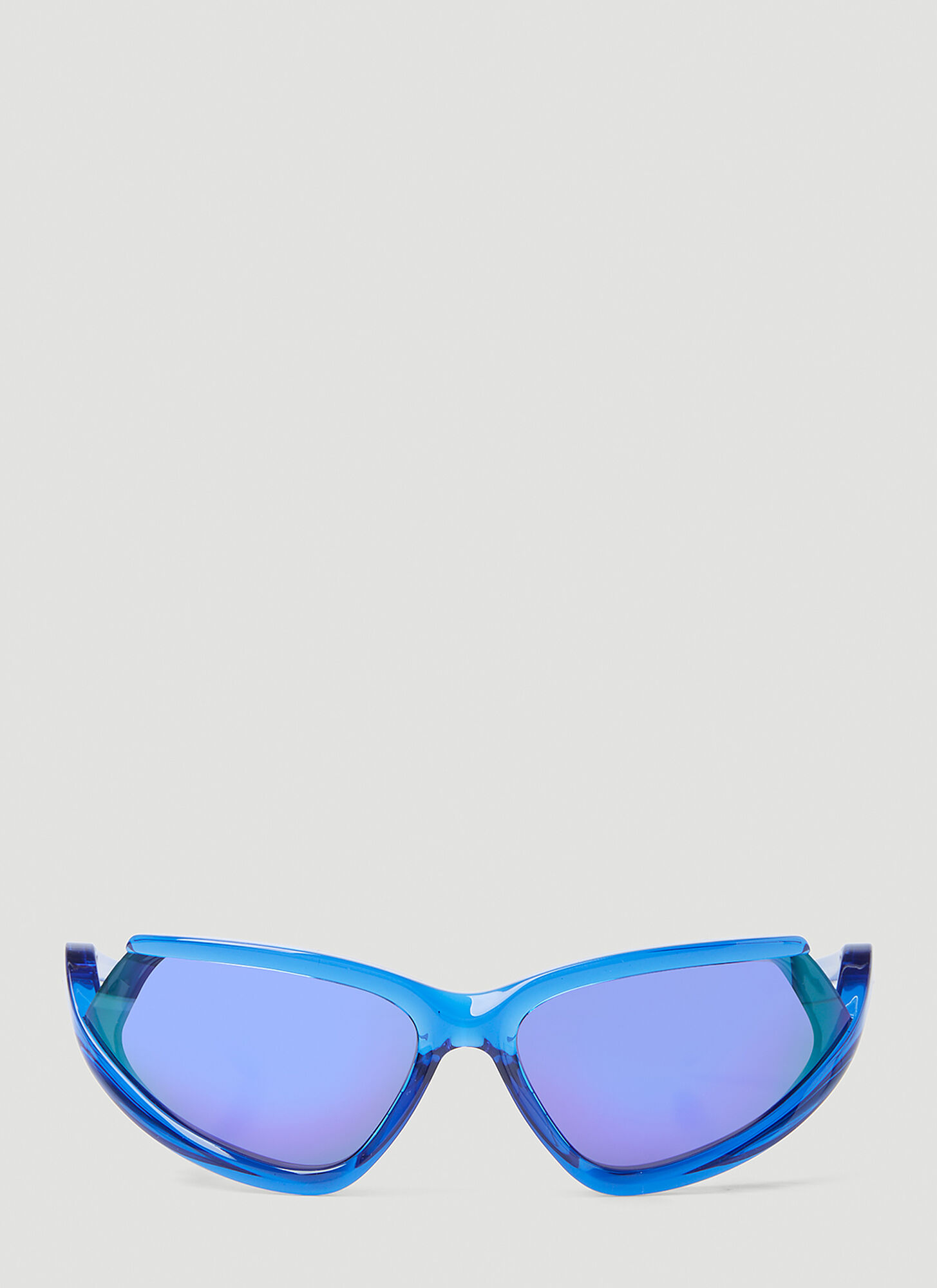 Shop Balenciaga Side Xpander Cat Sunglasses In Blue