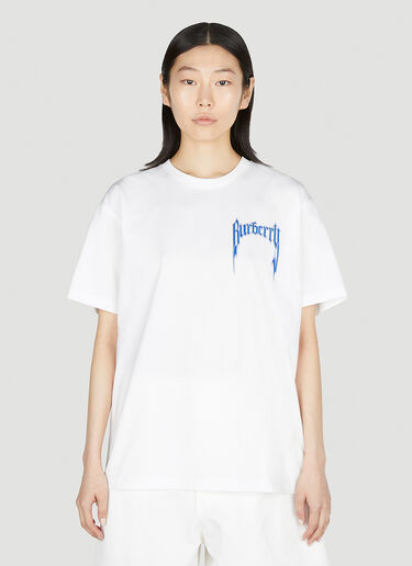 Burberry 로고 프린트 티셔츠 화이트 bur0252013