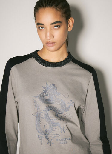 Martine Rose ロングスリーブシュリンクTシャツ グレー mtr0358009