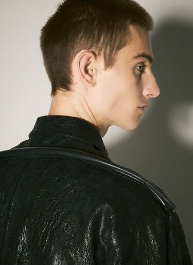 Rick Owens Distressed Denim Jacket Black ric0158002